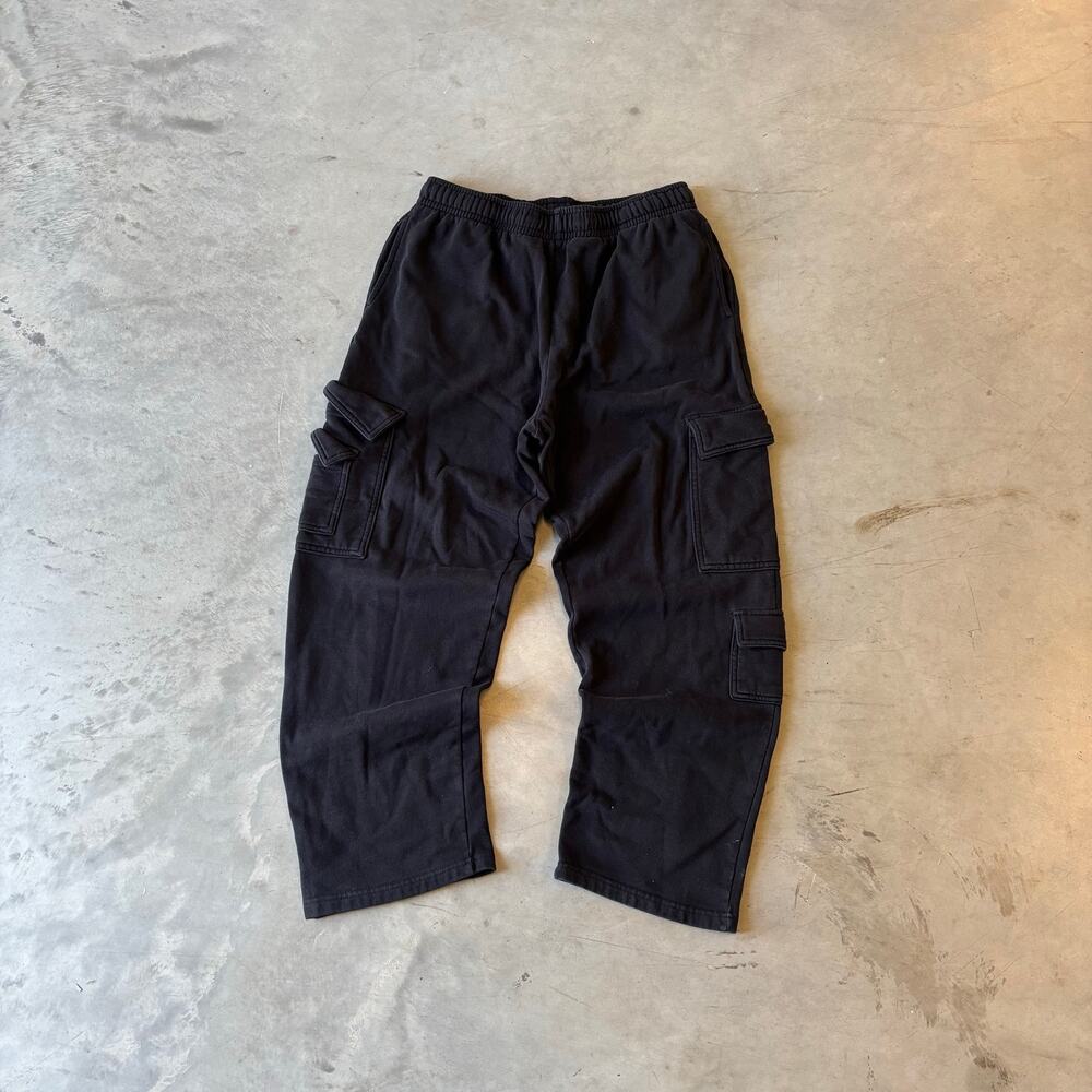 y2k vintage black baggy cargo sweatpants - Picture 1 of 3